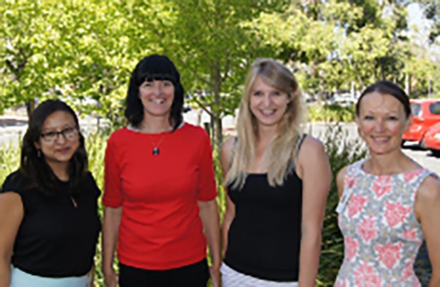 Dr Beatriz Martins with colleagues Clare Mc Nally, Dr Agathe Jadczak and Dr Joanne Dollard