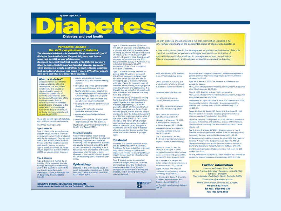 View the practice information sheet on diabetes