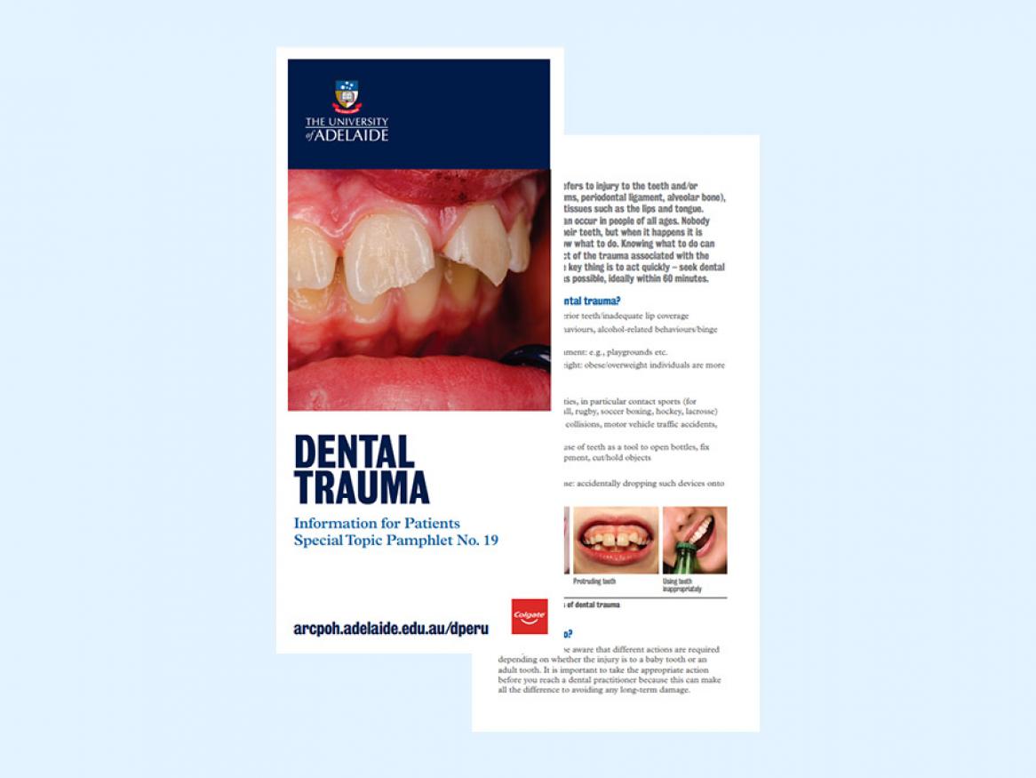 View the patient pamphlet on dental trauma