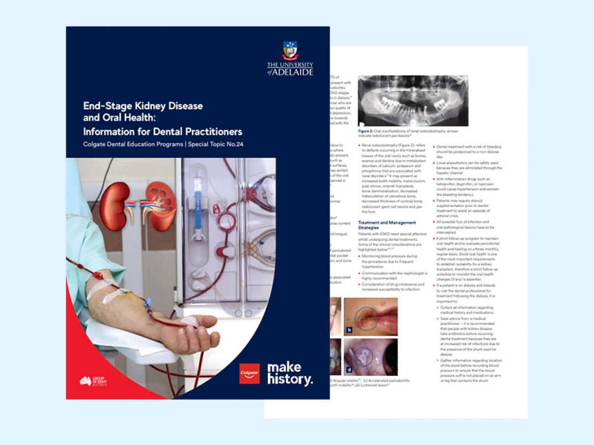 View the practice information sheet on end-stage kidney disease and oral health