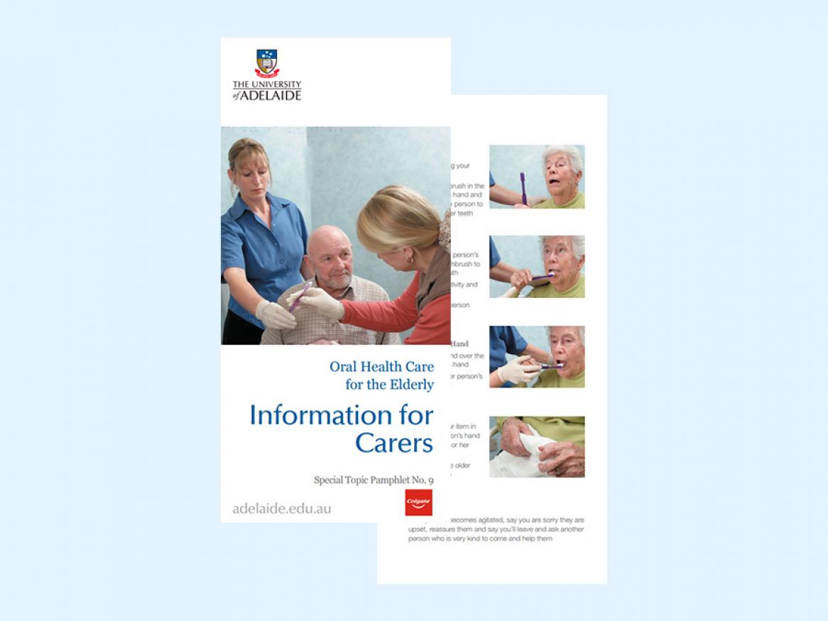 View the pamphlet on oral health care for the elderly - information for carers