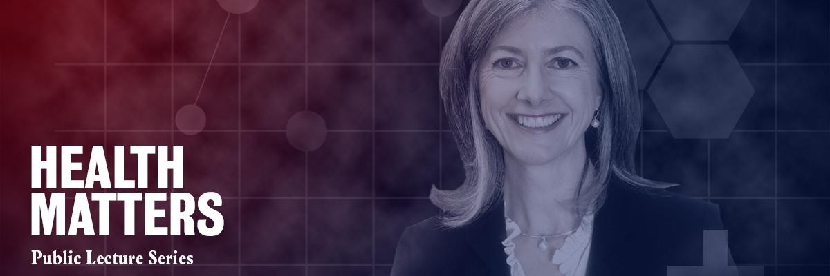 Health Matters banner featuring image of Professor Nicola Spurrier