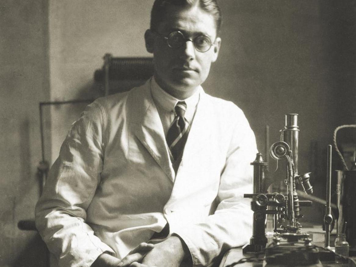 Black and white image of Lord Howard Florey