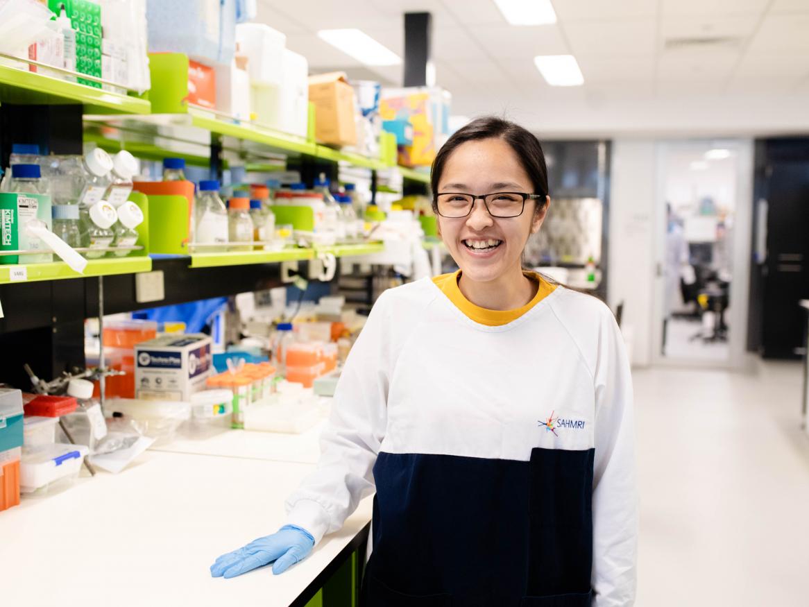 Image of Yoko in her lab